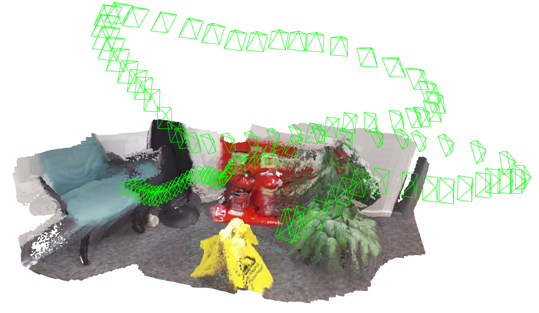 Paper qualitative reconstruction: BAT3R · Fire · seq-03