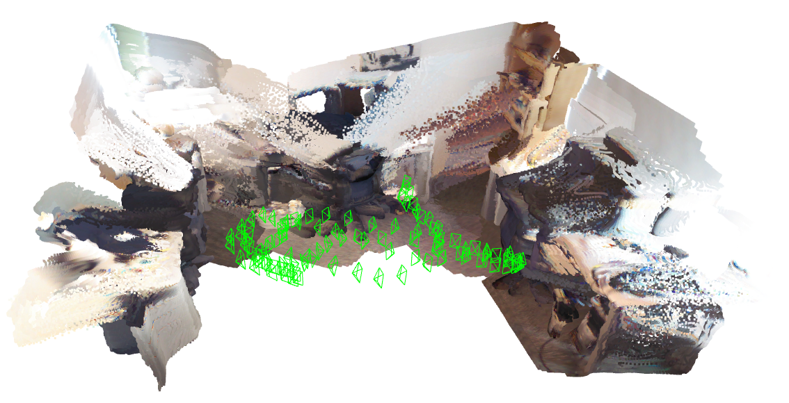 Paper qualitative reconstruction: BAT3R · Office · seq-09