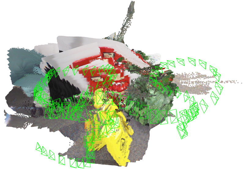 Paper qualitative reconstruction: CUT3R · Fire · seq-03